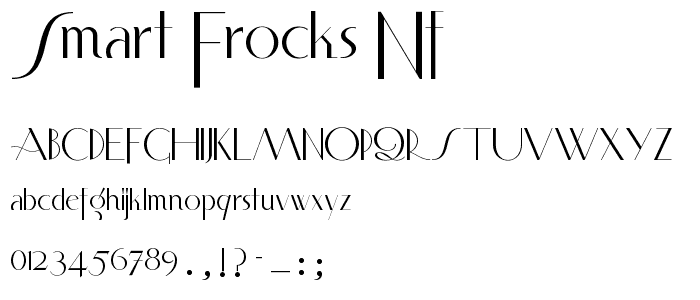 Smart Frocks NF font
